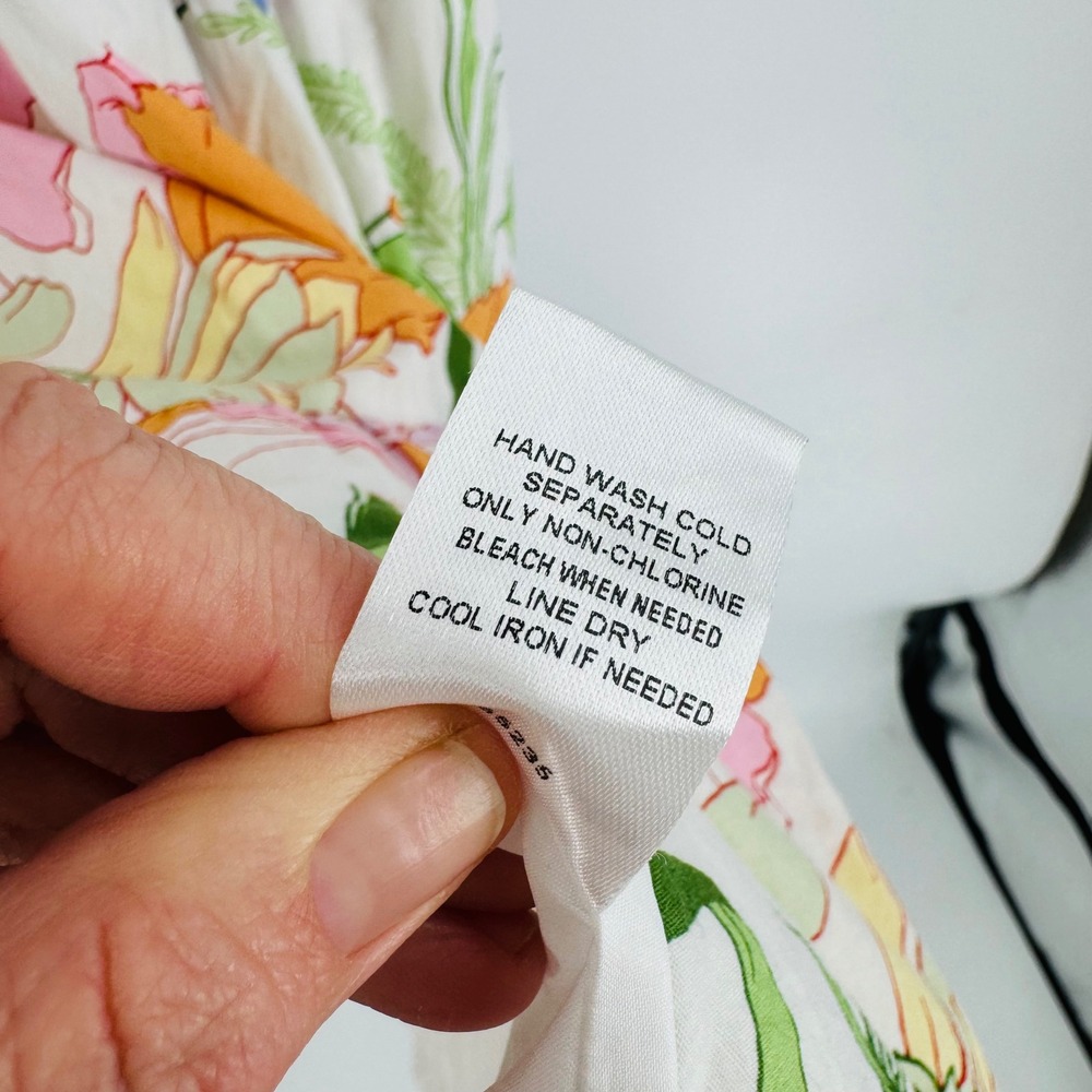 Sugarlips Floral Cotton Fit and Flare Sundress Size Small Botanical Garden Party - Picture 6 of 7